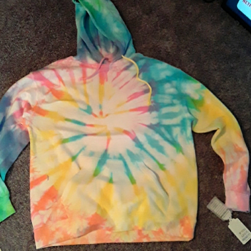 NWT Dreamsicle tye dye XL unisex hooded ss